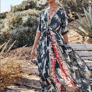 Johnny Was Ada Dress Maxi 100% silk with pockets!